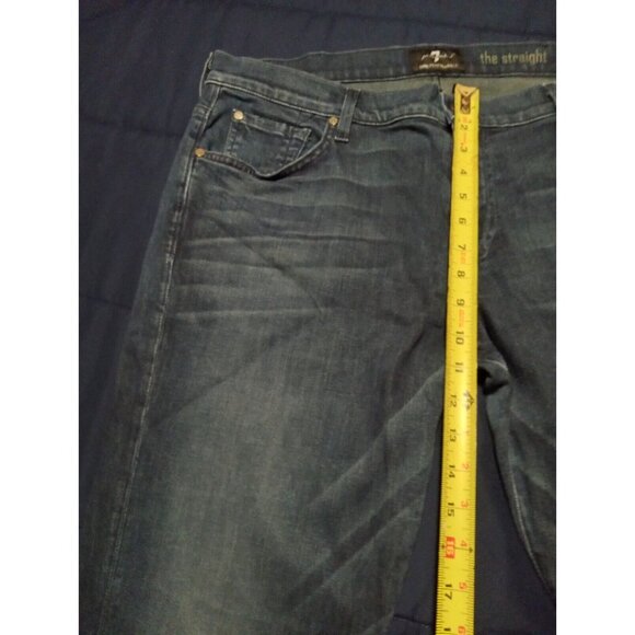 7‎ For all Mankind Jeans Men's 38 "The One" Straight Blue Denim Luxe Performance - Picture 4 of 8